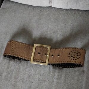 Golden Faux Leather Belt